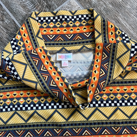 BUNDLE LulaRoe Cassie Stetchy Pencil Skirt, Size Small, Mint Paisley, Orange Geo - Picture 9 of 14